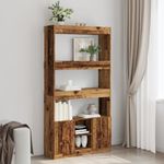 Casa si Gradina - Mobilier - Biblioteci si rafturi - Biblioteci - Dulap inalt, lemn vechi, 92x33x180 cm, lemn prelucrat - Infinity.ro