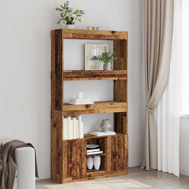 Casa si Gradina - Mobilier - Biblioteci si rafturi - Biblioteci - Dulap inalt, lemn vechi, 92x33x180 cm, lemn prelucrat - Infinity.ro