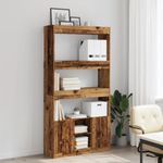 Casa si Gradina - Mobilier - Biblioteci si rafturi - Biblioteci - Dulap inalt, lemn vechi, 92x33x180 cm, lemn prelucrat - Infinity.ro