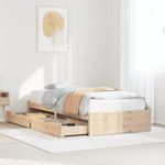 Casa si Gradina - Mobilier - Paturi si accesorii - Paturi - Cadru pat fara saltea, 90x190 cm, lemn masiv de pin - Infinity.ro