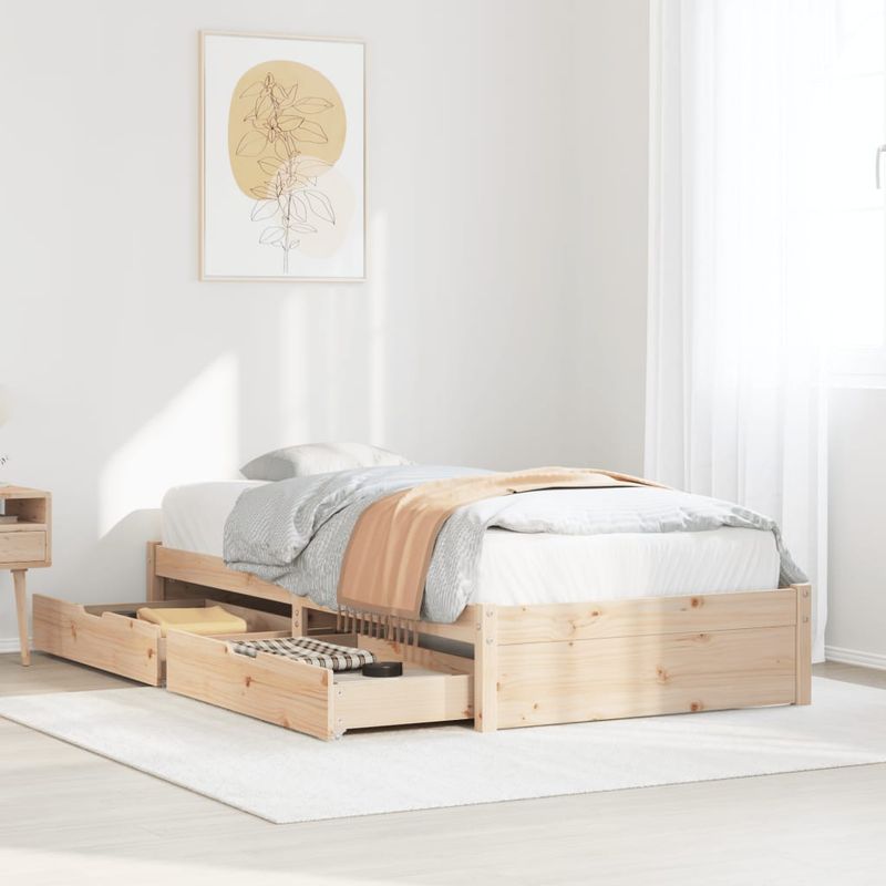 Casa si Gradina - Mobilier - Paturi si accesorii - Paturi - Cadru pat fara saltea, 90x190 cm, lemn masiv de pin - Infinity.ro