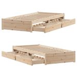 Casa si Gradina - Mobilier - Paturi si accesorii - Paturi - Cadru pat fara saltea, 90x190 cm, lemn masiv de pin - Infinity.ro