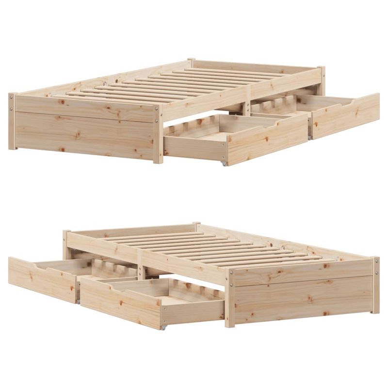 Casa si Gradina - Mobilier - Paturi si accesorii - Paturi - Cadru pat fara saltea, 90x190 cm, lemn masiv de pin - Infinity.ro