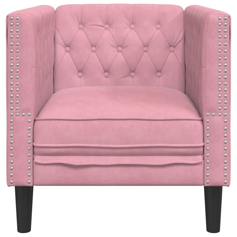 Casa si Gradina - Mobilier - Scaune si fotolii - Fotolii - Fotoliu Chesterfield, roz, catifea - Infinity.ro