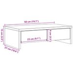 Laptop, Telefoane si Tablete - Laptopuri si accesorii - Accesorii Laptop - Standuri/Coolere notebook - Suport monitor cu sertare, stejar fumuriu, 50x27x15 cm, lemn - Infinity.ro