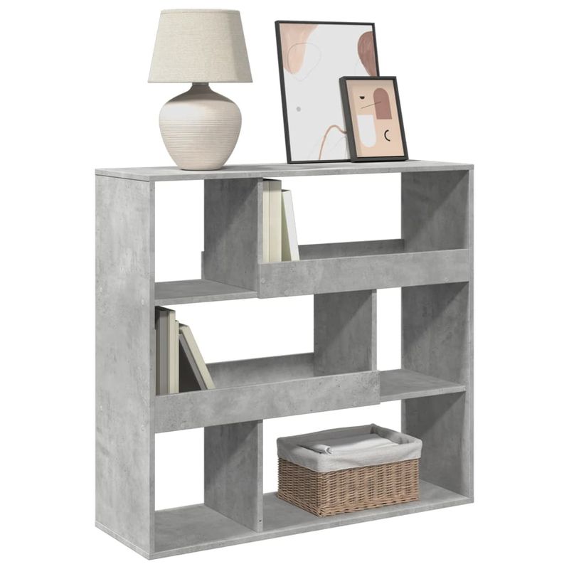 Casa si Gradina - Mobilier - Biblioteci si rafturi - Biblioteci - Biblioteca/Separator camera, gri beton, 100x33x94,5 cm - Infinity.ro