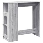 Casa si Gradina - Mobilier - Mese si birouri - Mese bucatarie si dining - Masa bar cu rafturi, gri sonoma, 101x40x103,5 cm lemn prelucrat - Infinity.ro