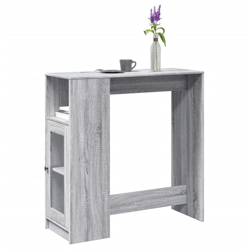 Casa si Gradina - Mobilier - Mese si birouri - Mese bucatarie si dining - Masa bar cu rafturi, gri sonoma, 101x40x103,5 cm lemn prelucrat - Infinity.ro
