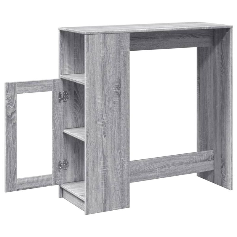 Casa si Gradina - Mobilier - Mese si birouri - Mese bucatarie si dining - Masa bar cu rafturi, gri sonoma, 101x40x103,5 cm lemn prelucrat - Infinity.ro
