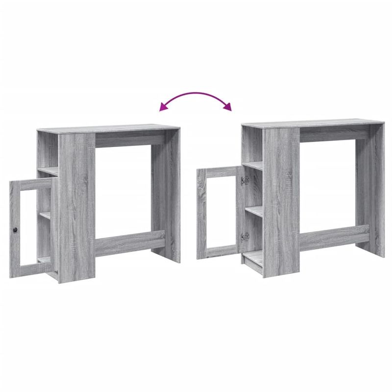 Casa si Gradina - Mobilier - Mese si birouri - Mese bucatarie si dining - Masa bar cu rafturi, gri sonoma, 101x40x103,5 cm lemn prelucrat - Infinity.ro