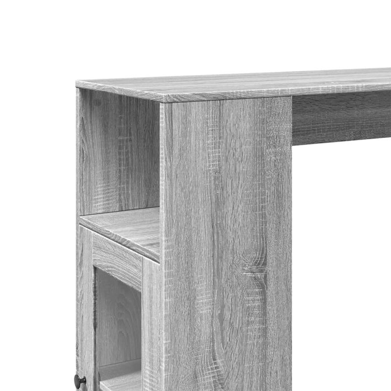 Casa si Gradina - Mobilier - Mese si birouri - Mese bucatarie si dining - Masa bar cu rafturi, gri sonoma, 101x40x103,5 cm lemn prelucrat - Infinity.ro