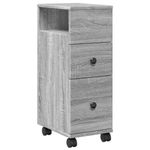 Casa si Gradina - Mobilier - Dulapuri si sifoniere - Dulapuri - Dulap de baie ingust cu roti, sonoma gri, lemn prelucrat - Infinity.ro