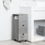 Casa si Gradina - Mobilier - Dulapuri si sifoniere - Dulapuri - Dulap de baie ingust cu roti, sonoma gri, lemn prelucrat - Infinity.ro