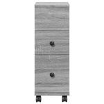 Casa si Gradina - Mobilier - Dulapuri si sifoniere - Dulapuri - Dulap de baie ingust cu roti, sonoma gri, lemn prelucrat - Infinity.ro