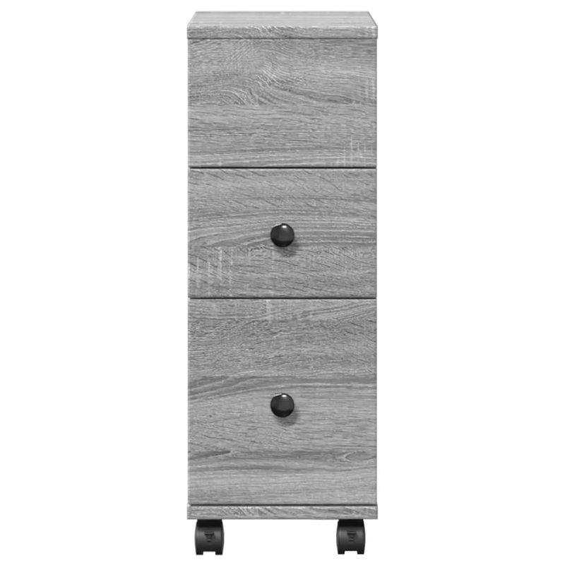 Casa si Gradina - Mobilier - Dulapuri si sifoniere - Dulapuri - Dulap de baie ingust cu roti, sonoma gri, lemn prelucrat - Infinity.ro