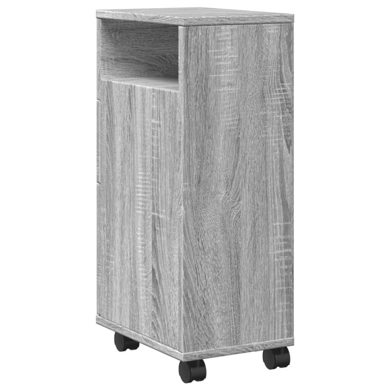 Casa si Gradina - Mobilier - Dulapuri si sifoniere - Dulapuri - Dulap de baie ingust cu roti, sonoma gri, lemn prelucrat - Infinity.ro
