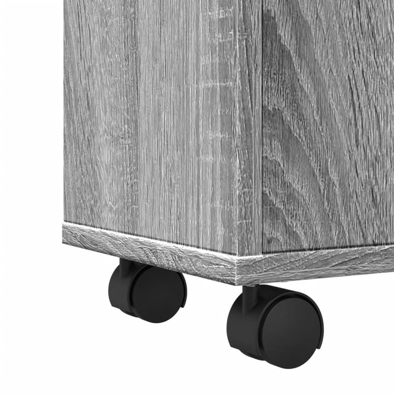 Casa si Gradina - Mobilier - Dulapuri si sifoniere - Dulapuri - Dulap de baie ingust cu roti, sonoma gri, lemn prelucrat - Infinity.ro