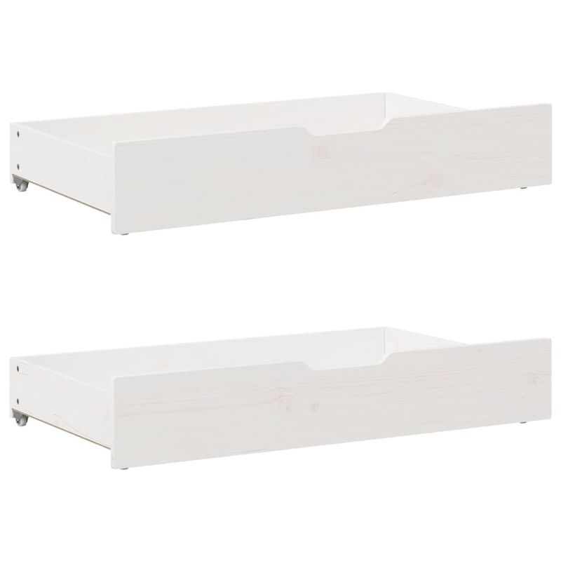 Casa si Gradina - Mobilier - Paturi si accesorii - Paturi - Cadru de pat cu sertare, alb, 150x200 cm, lemn masiv pin - Infinity.ro