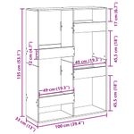 Casa si Gradina - Mobilier - Biblioteci si rafturi - Biblioteci - Separator camera, stejar maro, 100x33x135 cm, lemn prelucrat - Infinity.ro