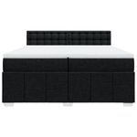 Casa si Gradina - Mobilier - Paturi si accesorii - Paturi - Pat box spring cu saltea, negru, 200x200 cm, textil - Infinity.ro