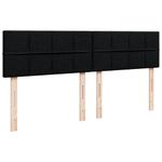 Casa si Gradina - Mobilier - Paturi si accesorii - Paturi - Pat box spring cu saltea, negru, 200x200 cm, textil - Infinity.ro