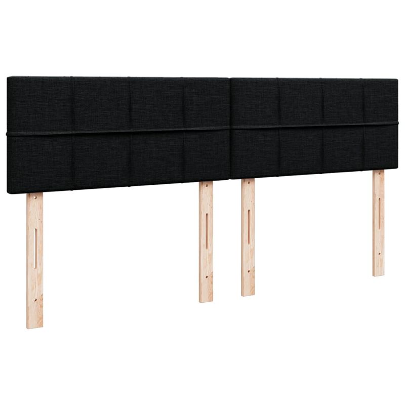 Casa si Gradina - Mobilier - Paturi si accesorii - Paturi - Pat box spring cu saltea, negru, 200x200 cm, textil - Infinity.ro