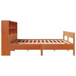 Casa si Gradina - Mobilier - Paturi si accesorii - Paturi - Pat cu biblioteca fara saltea maro 150x200 cm lemn masiv de pin - Infinity.ro