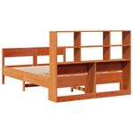 Casa si Gradina - Mobilier - Paturi si accesorii - Paturi - Pat cu biblioteca fara saltea maro 150x200 cm lemn masiv de pin - Infinity.ro