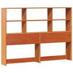 Casa si Gradina - Mobilier - Paturi si accesorii - Paturi - Pat cu biblioteca fara saltea maro 150x200 cm lemn masiv de pin - Infinity.ro