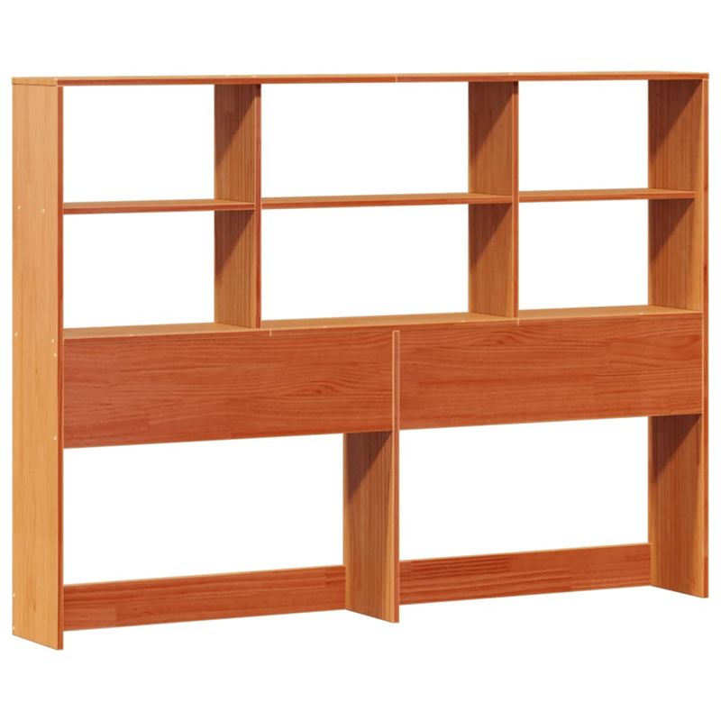 Casa si Gradina - Mobilier - Paturi si accesorii - Paturi - Pat cu biblioteca fara saltea maro 150x200 cm lemn masiv de pin - Infinity.ro