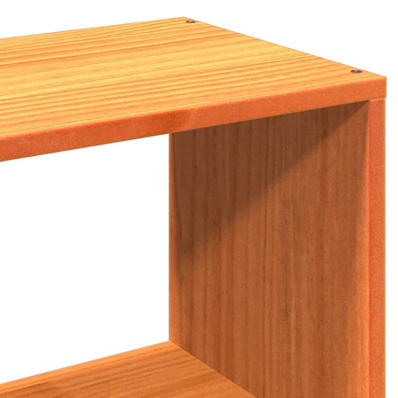 Casa si Gradina - Mobilier - Paturi si accesorii - Paturi - Pat cu biblioteca fara saltea maro 150x200 cm lemn masiv de pin - Infinity.ro