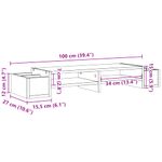 Laptop, Telefoane si Tablete - Laptopuri si accesorii - Accesorii Laptop - Standuri/Coolere notebook - Suport monitor cu depozitare, stejar sonoma, 100x27x15 cm, lemn - Infinity.ro