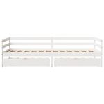 Casa si Gradina - Mobilier - Paturi si accesorii - Paturi - Pat de zi cu sertare, alb, 90x200 cm, lemn masiv pin - Infinity.ro