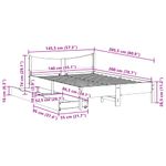 Casa si Gradina - Mobilier - Paturi si accesorii - Paturi - Cadru pat cu sertare maro ceruit, 140x200 cm, lemn masiv de pin - Infinity.ro