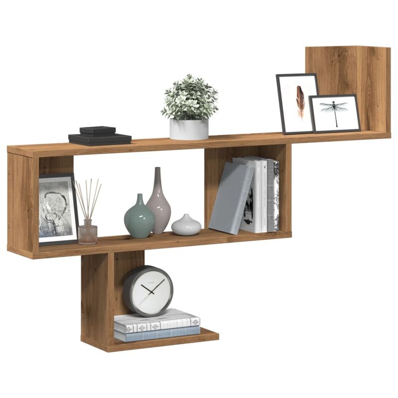 Casa si Gradina - Mobilier - Biblioteci si rafturi - Rafturi - Raft de perete, lemn artizanal, 100x15x70 cm, lemn prelucrat - Infinity.ro