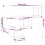 Casa si Gradina - Mobilier - Biblioteci si rafturi - Rafturi - Raft de perete, lemn artizanal, 100x15x70 cm, lemn prelucrat - Infinity.ro