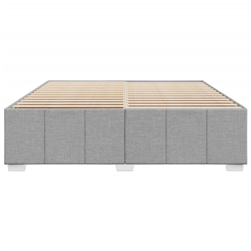 Casa si Gradina - Mobilier - Paturi si accesorii - Paturi - Cadru de pat fara saltea, gri deschis, 200x200 cm, textil - Infinity.ro