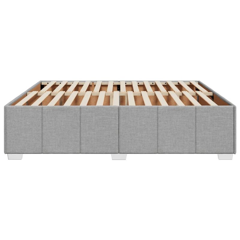 Casa si Gradina - Mobilier - Paturi si accesorii - Paturi - Cadru de pat fara saltea, gri deschis, 200x200 cm, textil - Infinity.ro