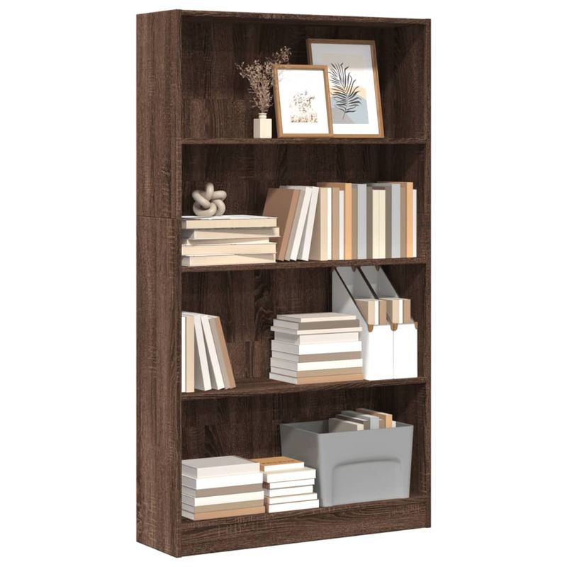 Casa si Gradina - Mobilier - Biblioteci si rafturi - Biblioteci - Biblioteca, stejar maro, 80x24x143 cm, lemn prelucrat - Infinity.ro