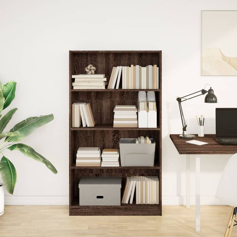 Casa si Gradina - Mobilier - Biblioteci si rafturi - Biblioteci - Biblioteca, stejar maro, 80x24x143 cm, lemn prelucrat - Infinity.ro
