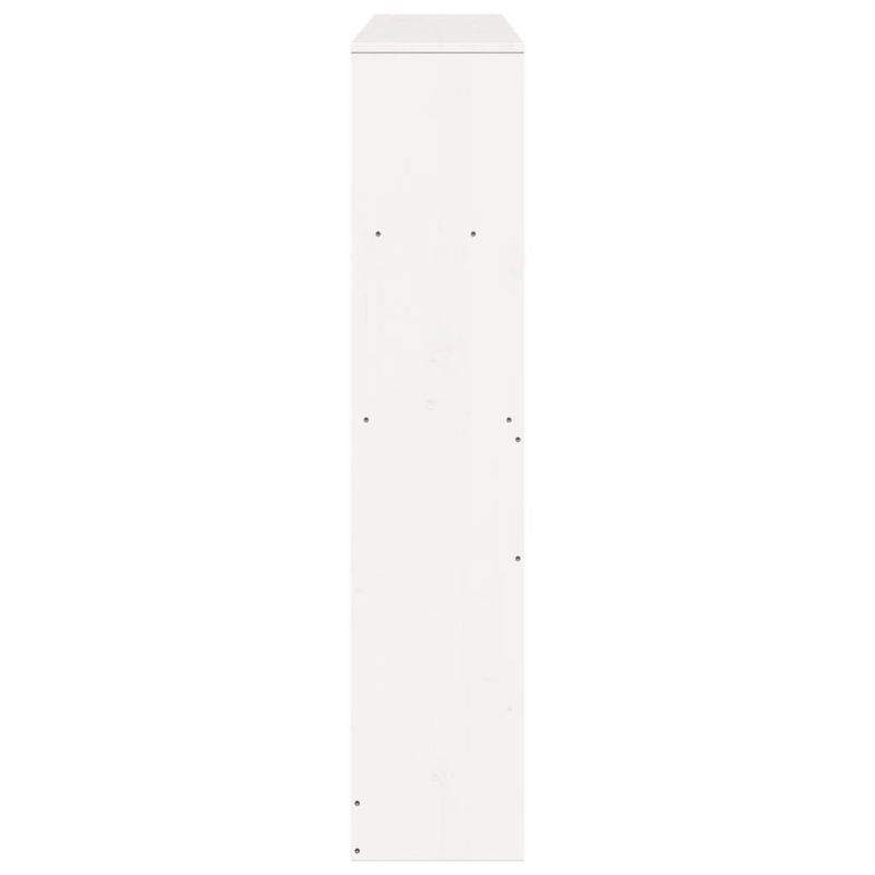 Casa si Gradina - Mobilier - Paturi si accesorii - Accesorii paturi - Tablie de pat cu depozitare alb 140 cm lemn masiv de pin - Infinity.ro