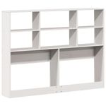 Casa si Gradina - Mobilier - Paturi si accesorii - Accesorii paturi - Tablie de pat cu depozitare alb 140 cm lemn masiv de pin - Infinity.ro