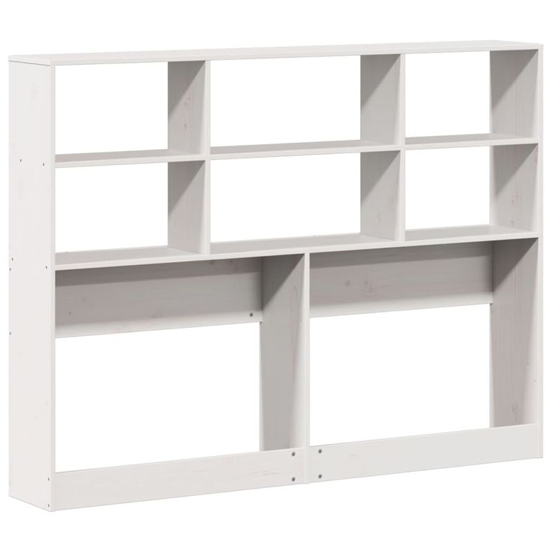 Casa si Gradina - Mobilier - Paturi si accesorii - Accesorii paturi - Tablie de pat cu depozitare alb 140 cm lemn masiv de pin - Infinity.ro