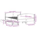 Casa si Gradina - Mobilier - Paturi si accesorii - Paturi - Cadru pat fara saltea, maro ceruit, 120x190 cm, lemn masiv pin - Infinity.ro