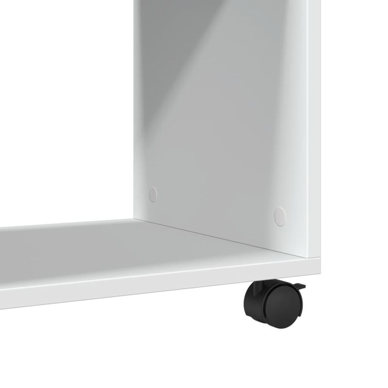 Casa si Gradina - Mobilier - Mese si birouri - Mese living - Masuta laterala cu roti, alb/maro, 70x35x60 cm lemn prelucrat - Infinity.ro