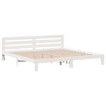 Casa si Gradina - Mobilier - Paturi si accesorii - Paturi - Cadru de pat fara saltea, alb, 180x200 cm, lemn masiv pin - Infinity.ro