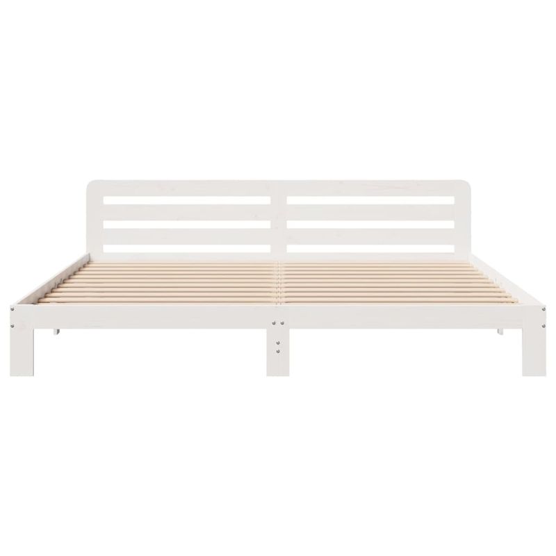 Casa si Gradina - Mobilier - Paturi si accesorii - Paturi - Cadru de pat fara saltea, alb, 180x200 cm, lemn masiv pin - Infinity.ro