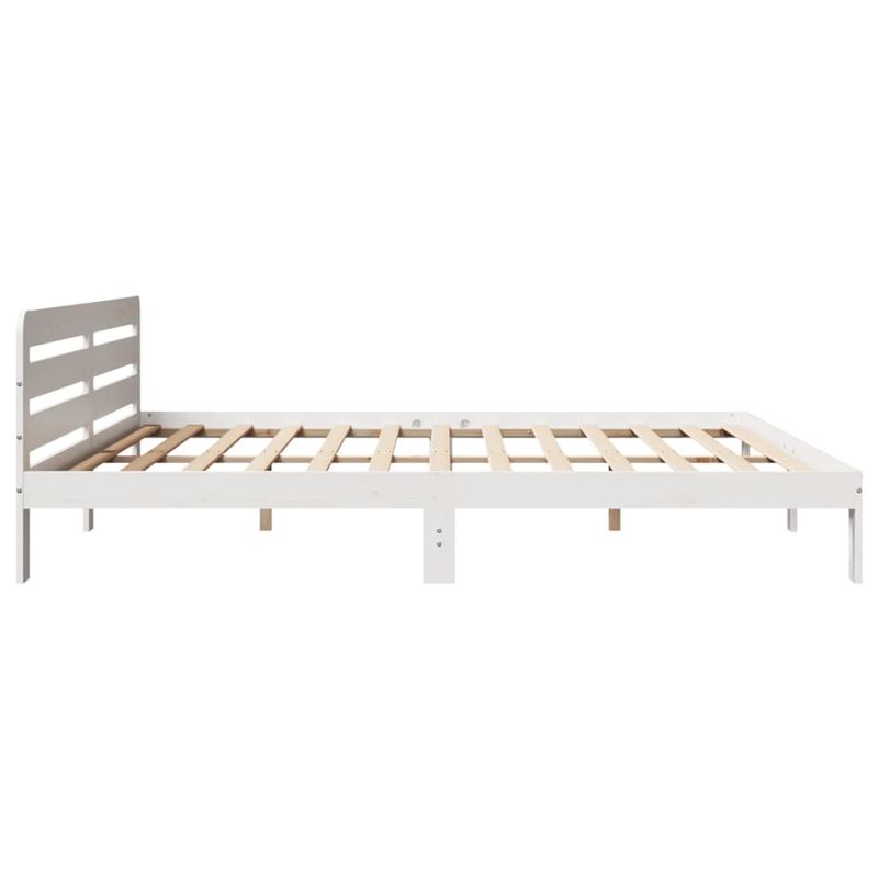 Casa si Gradina - Mobilier - Paturi si accesorii - Paturi - Cadru de pat fara saltea, alb, 180x200 cm, lemn masiv pin - Infinity.ro