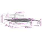 Casa si Gradina - Mobilier - Paturi si accesorii - Paturi - Cadru de pat fara saltea, alb, 180x200 cm, lemn masiv pin - Infinity.ro