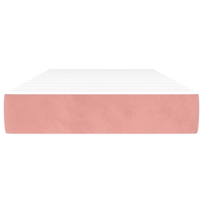 Casa si Gradina - Mobilier - Saltele si somiere - Saltele - Saltea de pat cu arcuri, roz, 100x220x20 cm, catifea - Infinity.ro